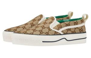 Женские слипоны Gucci Tennis 1977, коричневый