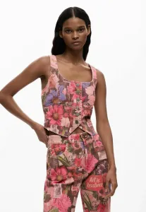 Корсетный жилет с принтом Desigual, Pink