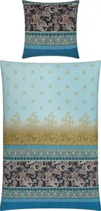 Постельное белье , светло-голубое, 1x 155x200 см + 1x 80x80 см Erwin Müller