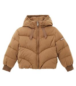 Стеганая пуховая куртка Monnalisa, Marrone Scuro