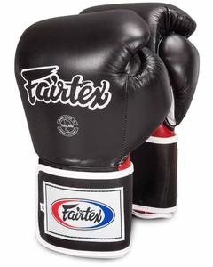 Кожаные боксерские перчатки Fairtex BGV5 для суперспарринга — черно-красно-белые, 14 унций