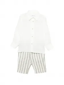 Комплект из рубашки и шорт с полосатым узором Colorichiari, зеленый