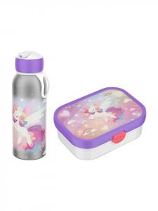 Mepal Набор из 2 ланч-боксов с термобутылкой Campus в расцветке Unicorn Glow