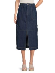 Юбка миди с разрезом Tasha Rails, синий