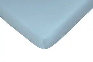 Простыня CASATEX "Джерри", удобная в надевании благодаря высокой эластичности 140-160х190-200 см, 1 шт., светло-синий