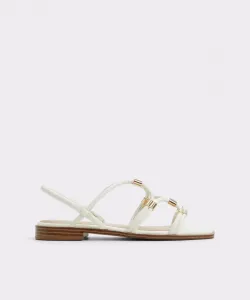 Женские сандалии на плоской подошве с квадратным носком Aldo, белый