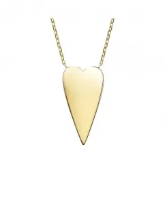 Современное удлиненное ожерелье в форме блестящего сердца с покрытием из 14-каратного золота Rachel Glauber, gold