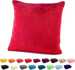 Декоративная наволочка Flannel Cuddly Pillow, супермягкая плюшевая, тип 380, красная, 40 x 40 см heimtexland