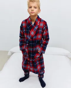 Детский халат в клетку Cotton Juice, красный