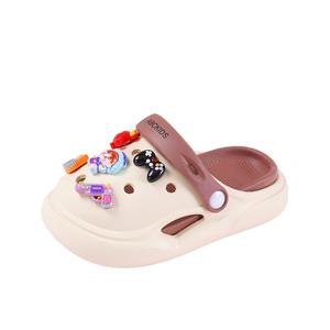 Детские тапочки: противоскользящие, износостойкие, дышащие, легкие, с амортизацией ABC KIDS, белый/коричневый