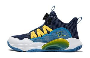 Детские баскетбольные кроссовки GS High-top темно-синие Xtep, темно-синий