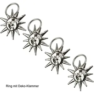 Кольцо для штор Солнце для карниза Ø 16 мм Liedeco, Chromfarben