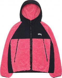 Куртка Stussy Sherpa Paneled Hooded 'Pink', розовый