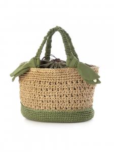 cachecache / Вязаная сумка с ленточной отделкой