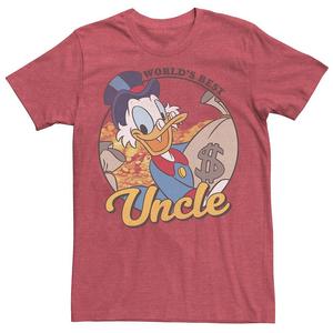 Disney's DuckTales Scrooge McМужская футболка Best Uncle World's Duck Licensed Character, цвет Red Heather
