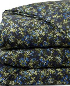 Покрывало на кровать из гладкого перкаля, хлопка с плотностью 300 нитей на дюйм Lands' End, Deep sea navy abstract floral