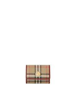Небольшой складной кошелек для чеков Burberry, бежевый