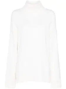 Свитер с высоким воротником Allude, белый