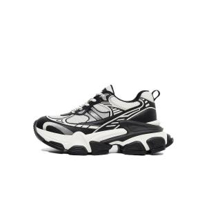 Lee Cooper Женские противоскользящие износостойкие дышащие легкие утолщенные кроссовки на платформе с эффектом увеличения роста Flash Silver Black, цвет Flash Silver Black