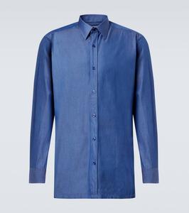 Джинсовая рубашка Charvet, Blu Denim