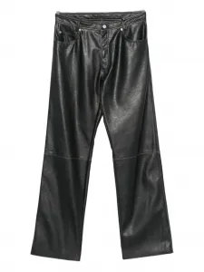 Брюки с пятью карманами из материала под кожу Mm6 Maison Margiela, черный