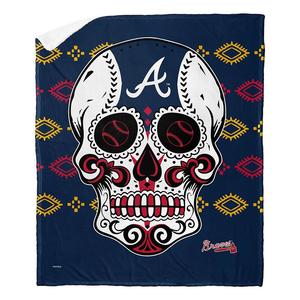 Плед MLB Atlanta Braves Sugar Skull Silk Touch из шерпы, цвет Brv Other
