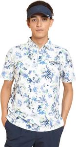 Мужская поло-рубашка Callaway C25134113 с коротким рукавом (цветочный принт, впитывающая влагу, быстросохнущая), для игры в гольф, светло-зеленый