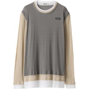 MIU MIU Layered Long Sleeved T Shirt