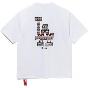 New Era Футболка SS25 в корейском стиле унисекс белая