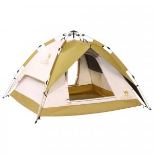 Палатка Outdoor складная полностью автоматическая для пляжа и помещений утепленная для кемпинга на ночь водонепроницаемая виниловый тент CAMEL, fallen leaves желтый