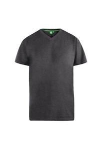 Хлопковая футболка Signature 2 King Size с V-образным вырезом Duke Clothing, серый