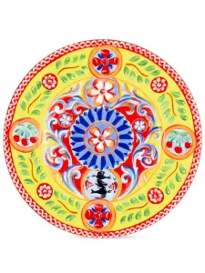 Набор из двух обеденных тарелок, 28 см, Dolce & Gabbana, желтый