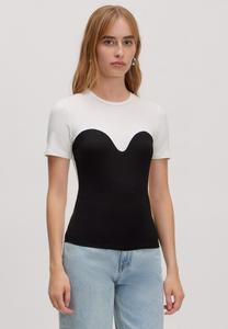 Футболка EDITED EDITHA, Schwarz/White
