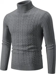 Мужской свитер с воротником-гольф Slim Fit