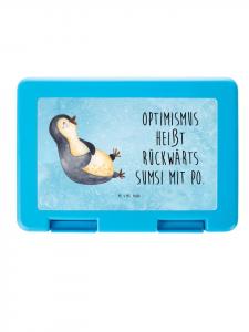 Mr. & Mrs. Panda Пингвин в ланчбоксе смеется и говорит ледяным синим цветом