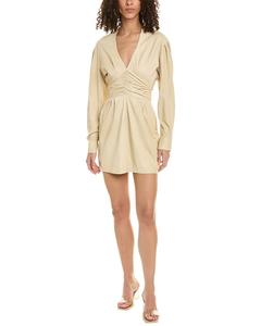 Кожаное мини-платье IRO, бежевый