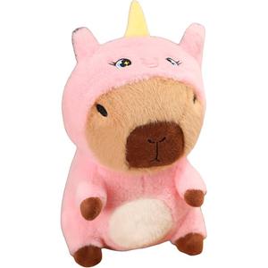 Мягкая игрушка капибара в капюшоне с мультяшным принтом, плюшевая кукла капибара, высота 25см/30см/40см YUEZHILIAN