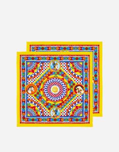 Набор из 2 льняных салфеток DOLCE & GABBANA, мультиколор