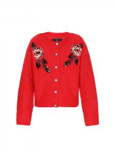 Faina Женский кардиган красного цвета