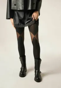 Колготки с прозрачными вставками Calzedonia, Black
