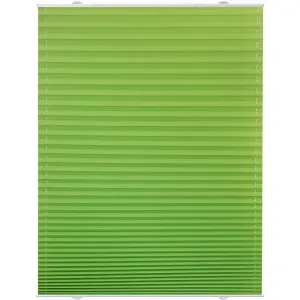 Плиссе Haftfix Защита от света без сверления, крепится присоской, с эффектом смятого материала Lichtblick Original, зеленый/белый