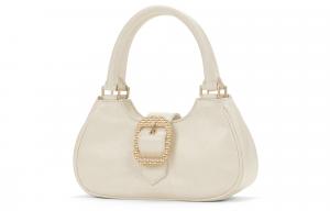 Сумка женская малая из полиуретана и искусственной кожи, цвет тёмно-коричневый CHARLES&KEITH, кремовый молочно-белый