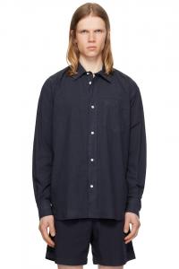 Хлопковая рубашка с тенселом Norse Projects, синий