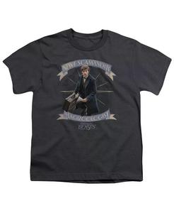 Футболка с коротким рукавом Newt Scamander для мальчиков Fantastic Beasts, серый