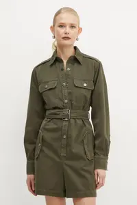Джинсовый комбинезон Weekend Max Mara, зеленый