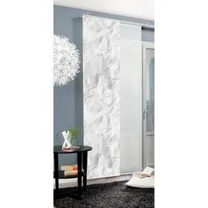 Раздвижная штора SOERENA с панельным креплением, 1 шт., РАЗДВИЖНАЯ ШТОРА, ОПТИКА ШЕЛКА, ЦИФРОВАЯ ПЕЧАТЬ Home Wohnideen, серый