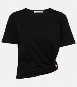 Облегающий укороченный топ из хлопкового джерси Orbit Christopher Esber, черный