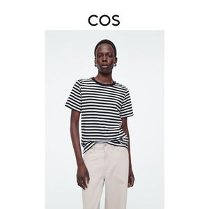 Футболка женская Cos стандартного кроя, черный / белый