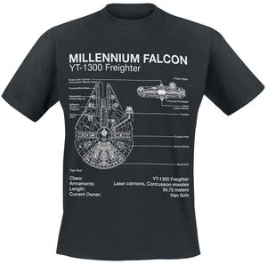 Футболка Star Wars Millenium Falcon Sketch, черный
