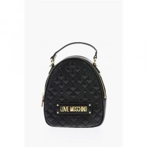 Мини-сумка Love из стеганой искусственной кожи с золотистыми деталями Moschino, Black